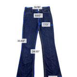 White House Black Market Womens Dark Blue Denim Skinny Flare Jeans Size 2
