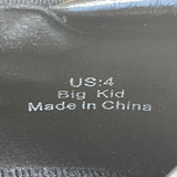 Linodes Big Kid Black Patent Easy Strap Tap Dance Shoes Size 4M