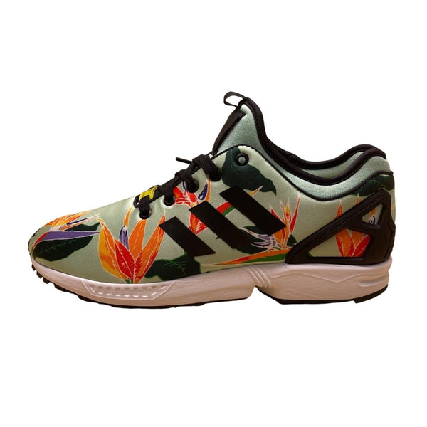 Adidas Men’s Tropical Green Floral ZX Flux NPS Torsion Sneakers Size 10