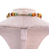 Multi-Color Unisex Natural Stone Beaded Necklace Bohemian Handmade Adjustable