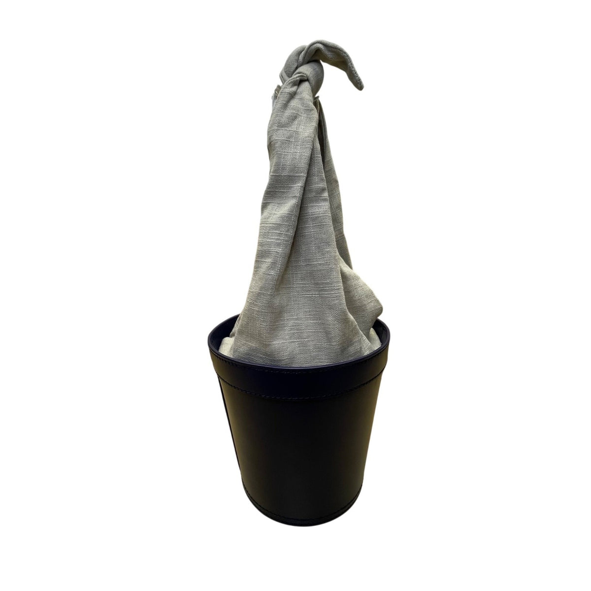 Staud Women’s Black & Green Leather With Knotted Fabric Handle Bucket Bag