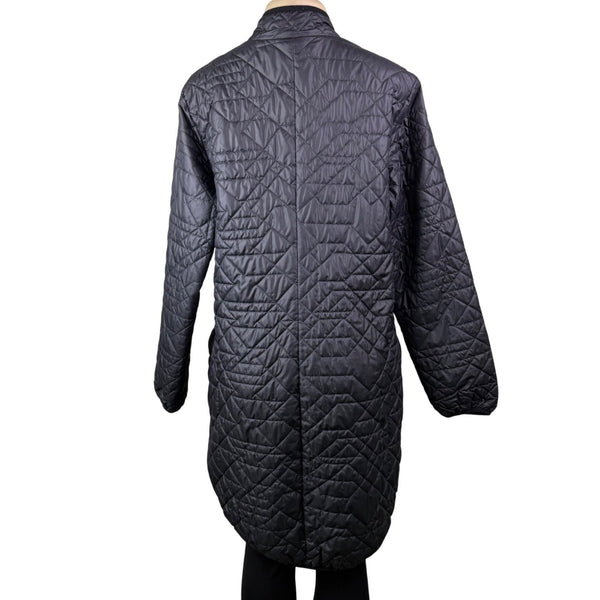 Nike Womens Black Quilted Bomber Jacket Lightweight Outerwear Casual Sz XL