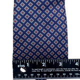 Jos A Bank Mens Navy Silk Geometric Pattern Classic Tie 100% Silk