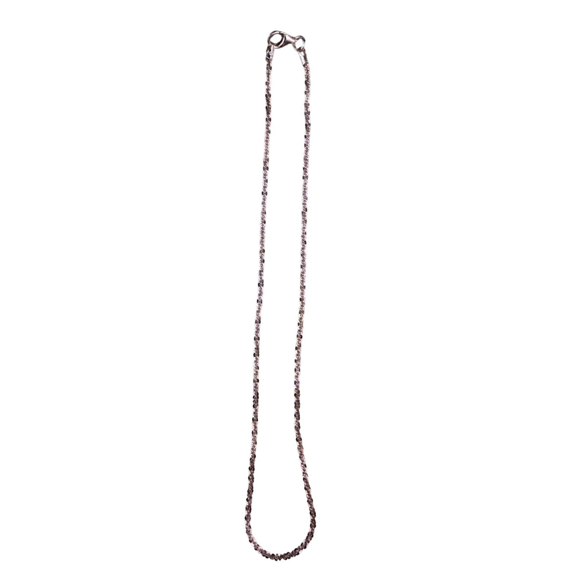 Diamond-Cut Sterling Silver Womens Chain Ankle Bracelet 925 Spring Ring Clasp