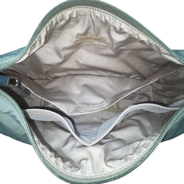 Athleta Women’s Green Nylon Adjustable Strap Anytime Crescent Crossbody Bag