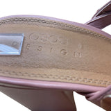 Asos Design Women’s Pink Strappy Studded Harlow Block Heel Sandals Size 8