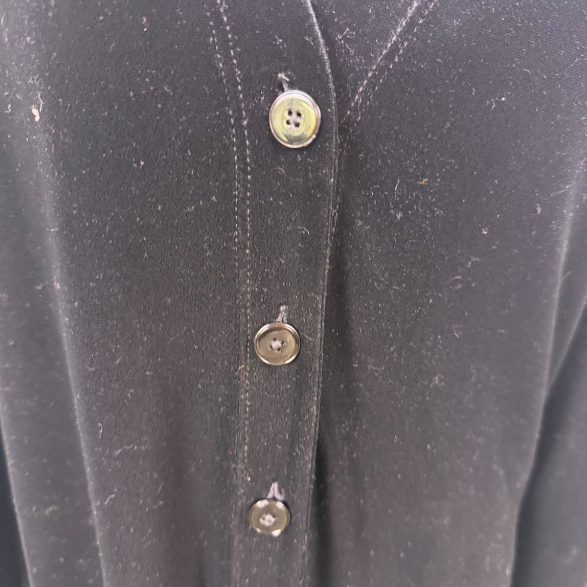 Linda Allard Ellen Tracy Womens Black Velvet Button Down Long Cardigan Size 10