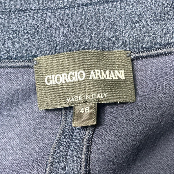 Giorgio Womens Textured Blazer Jacket Size 48 Blue Made In Italy