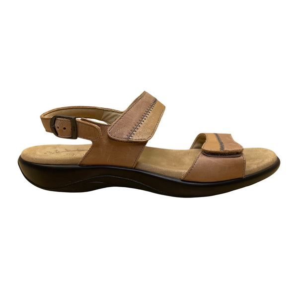 SAS Women’s Brown Leather Tripad Comfort Adjustable Straps Sandals Size 8.5M