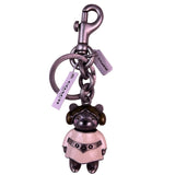 Coach X Star Wars Silver Tone Princess Leia Bear Keychain Charm With Pouch