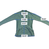 Neineiwu Womens Green Wrap Knit Top Lightweight Long Sleeve Comfortable Size M