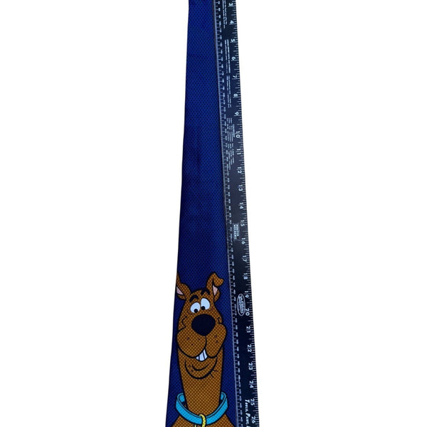 Scooby-Doo Mens Blue & Brown 100% Silk Handmade Cartoon Character Neck Tie
