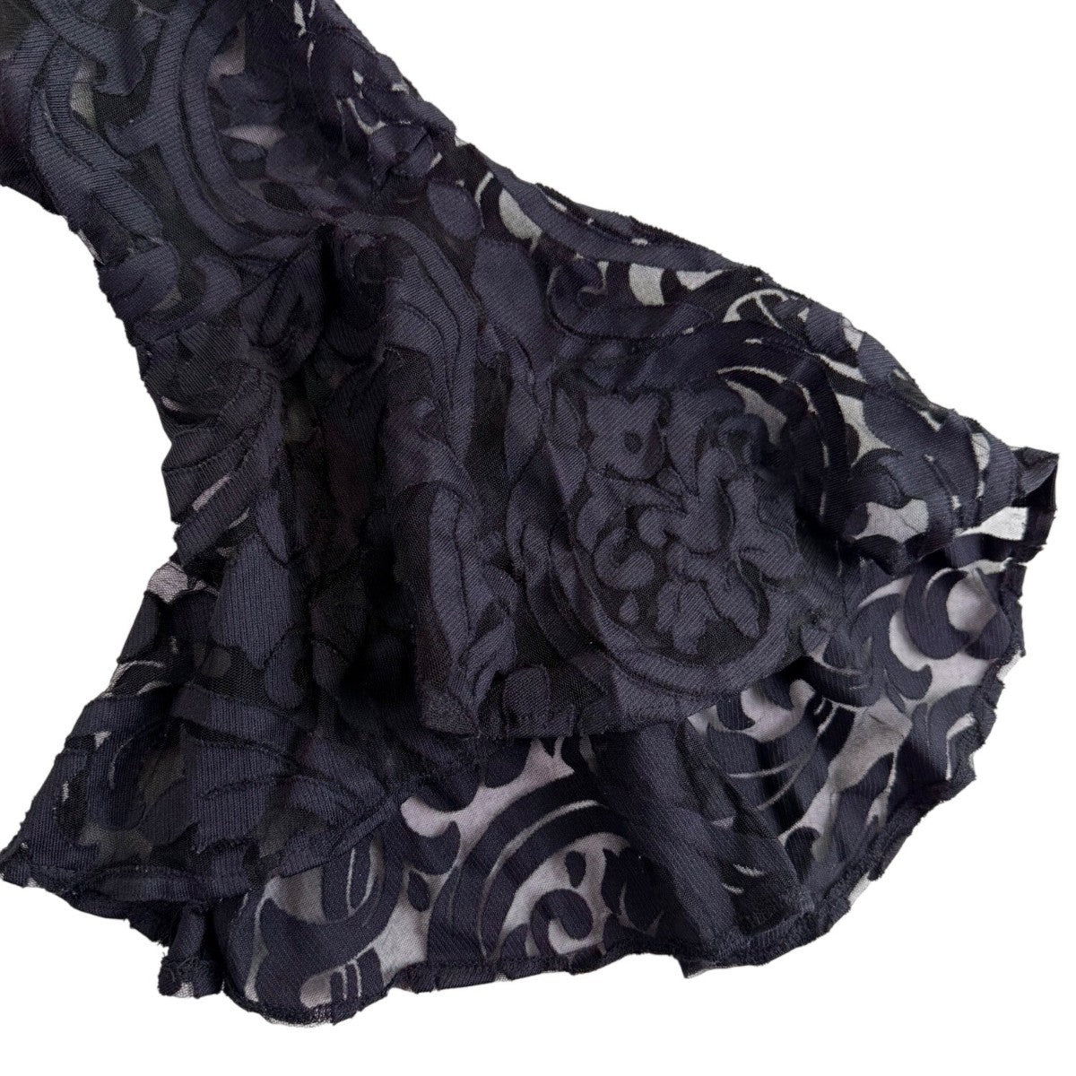 MSK Womens Black Lace Bell Sleeve Dress Polyester Blend Size 16