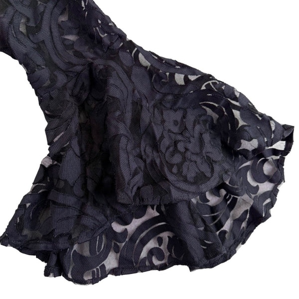 MSK Womens Black Lace Bell Sleeve Dress Polyester Blend Size 16