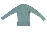 Neineiwu Womens Green Wrap Knit Top Lightweight Long Sleeve Comfortable Size M