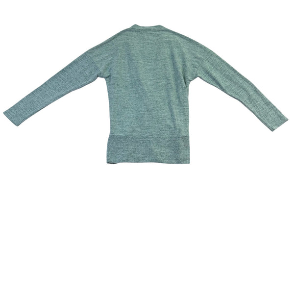 Neineiwu Womens Green Wrap Knit Top Lightweight Long Sleeve Comfortable Size M
