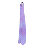 Hugo Boss Mens Pink & Blue Silk Geometric Pattern Tie Made In Italy Classic