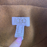 Logo Lavish Women Gold & Plaid Embroidered Coat Button-Up Size S