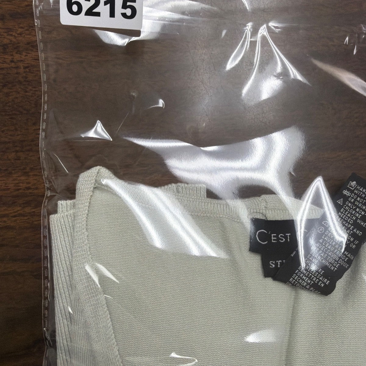 Cest City Womens White Stretch Long Sleeve V-Neck Sweater Size XL