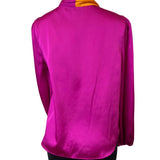 International Concepts Women's Magenta and Orange Long Sleeve Blouse Sz M