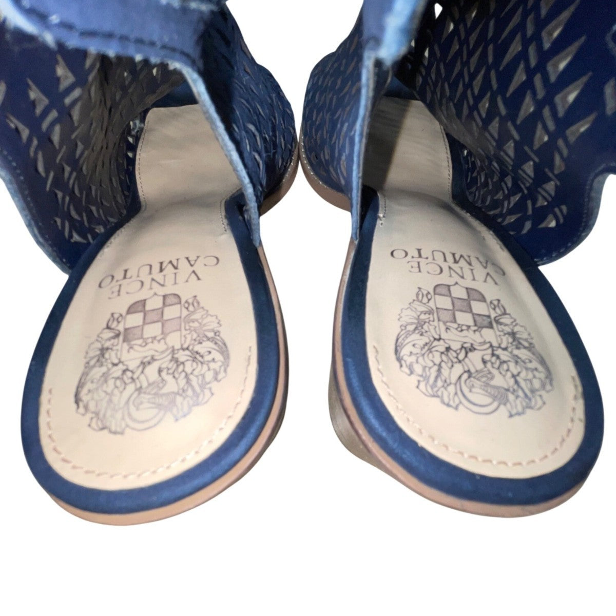 Vince Camuto Women’s Midnight Leather Open Toe Triana High Heel Sandals Size 8M
