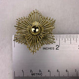 Vintage Lisner Gold Tone Womens Abstract Starburst Brooch Pin Fashion Jewelry