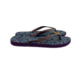 Tory Burch Women's Purple Leaves Print Sandals Sz S
