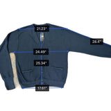 Bill Blass Mens Navy Cardigan Sweater V-Neck Casual Button Front Knit Sz L