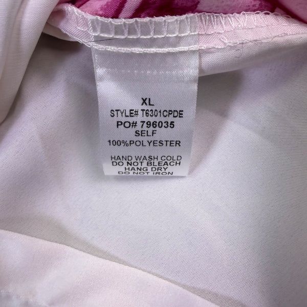 Fashion Nova Womens White Floral Roses Button-Up Shirt Size XL