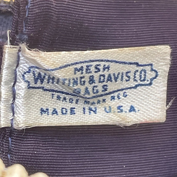 Whiting & Davis Made In USA Women’s White Mesh Vintage Evening Clutch Bag