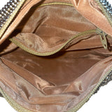 Whiting & Davis Women’s Gold Mesh With Adjustable Strap Crossbody Evening Bag