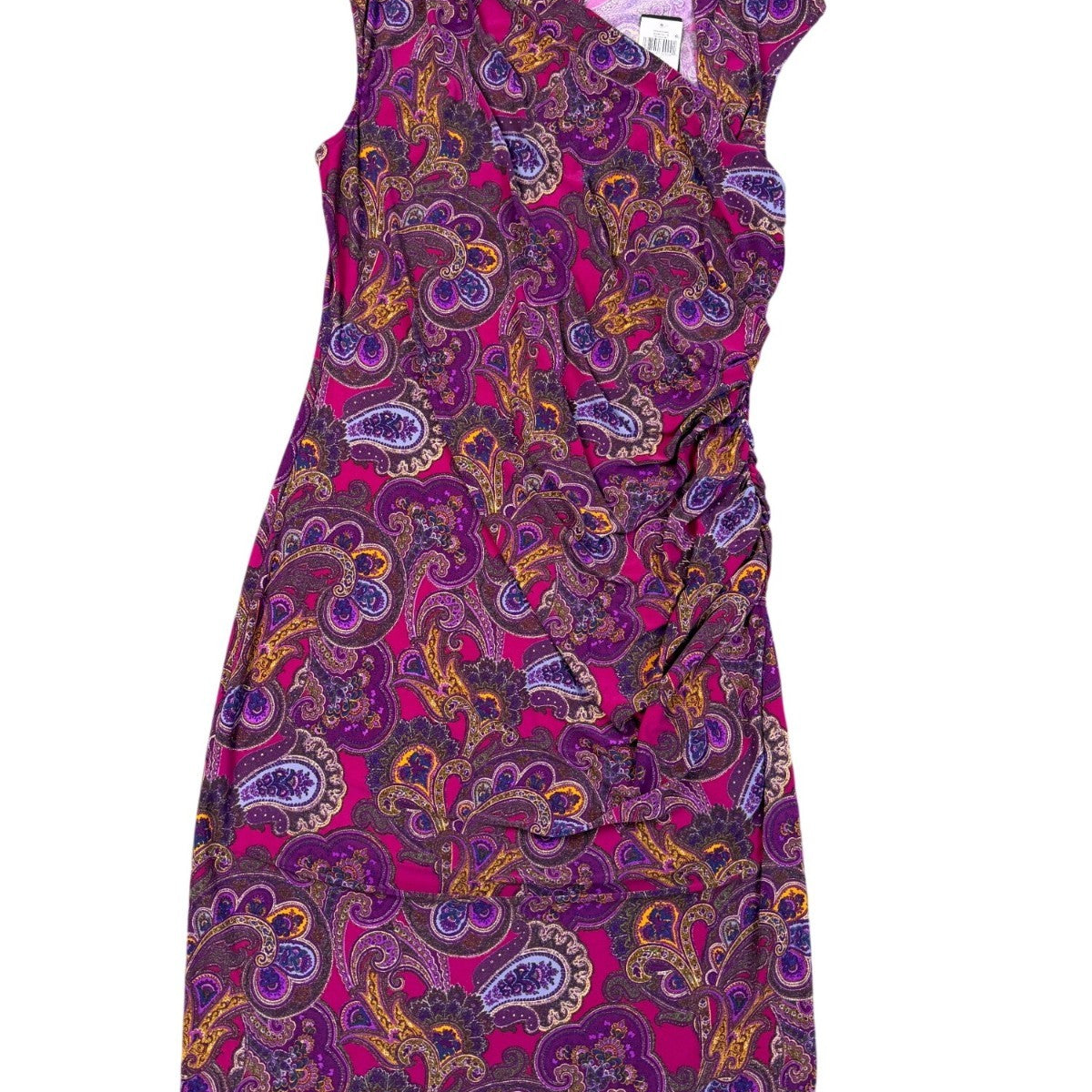 Lauren Ralph Lauren Womens Purple Paisley Sleeveless Dress Size 18