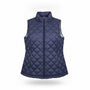 J.Jill Womens Navy Down Quilted Puffer Vest Petite Lightweight Collar Sz XS