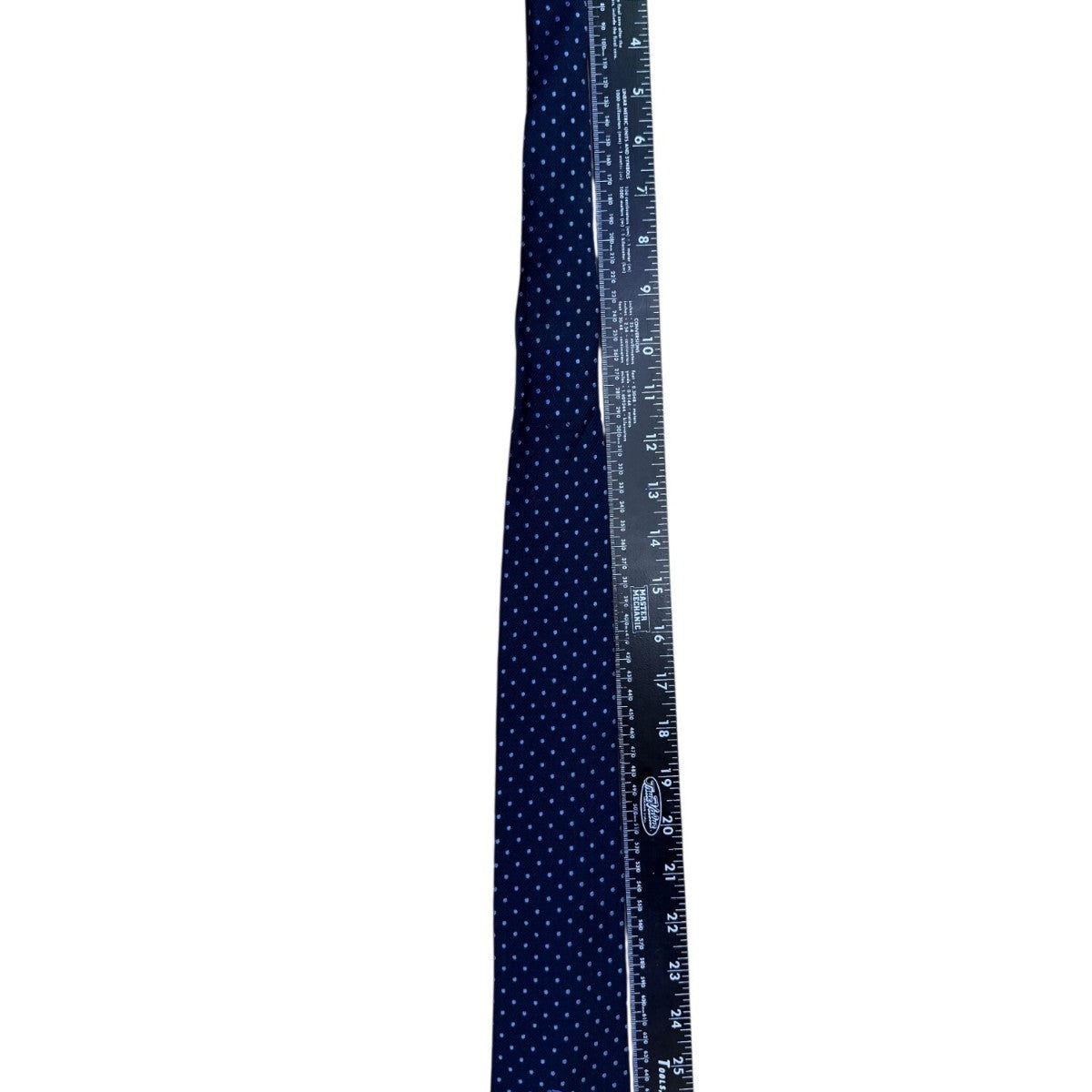 Christian D Mens Navy Blue Polyester & Silk Polka Dot Tie