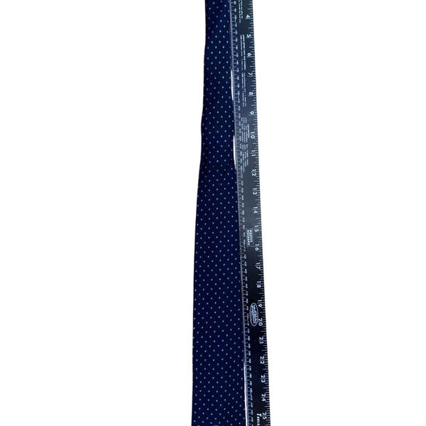 Christian D Mens Navy Blue Polyester & Silk Polka Dot Tie