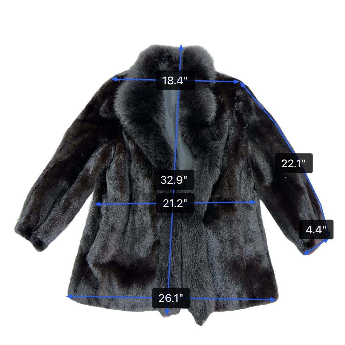 Rosendorf/Evans Womens Black Genuine Mink Fur Coat Luxurious Vintage Sz M