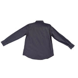 Coastal Mens Gray Cotton Long Sleeve Button-Down Military Style Shirt Size XL