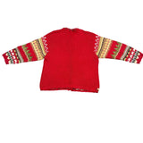 Carolina Colours Womens Red Festive Christmas Beaded Cardigan Plus Size 20W