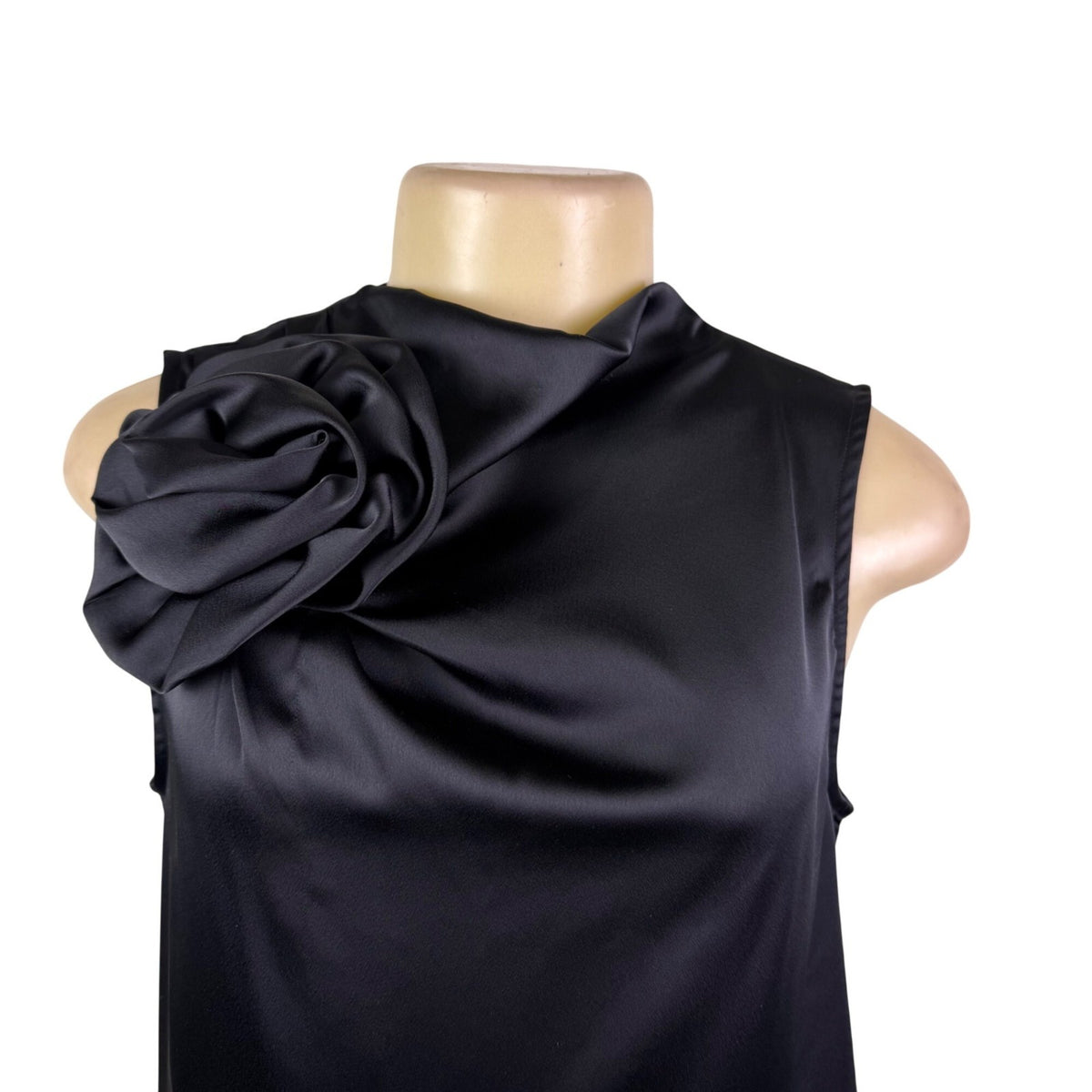 Future Collective Womens Black  Sleeveless Top Decorative Flower Sz XS