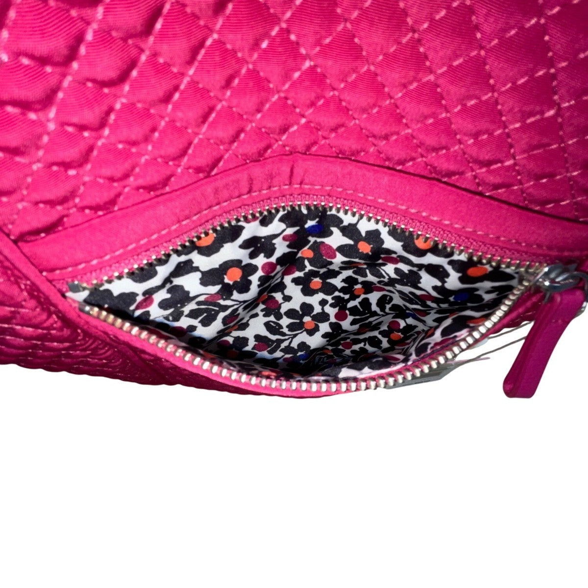 Vera Bradley Women’s Pink Quilted Zipper Closure Iconic Hipster Crossbody Bag