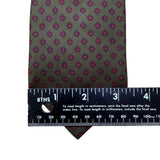 Chaps Ralph Lauren Mens Green & Pink All Silk Patterned Tie Classic Neckwear