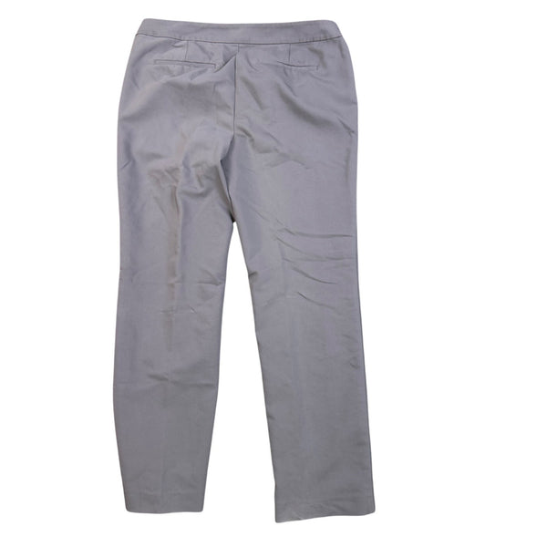 Ann Taylor Womens Light Gray Dress Pants Flat Front Button Details  Size 12