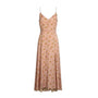 Line & Dot Womens Pink Floral Midi Dress With Spaghetti Straps & Side Slit Sz M