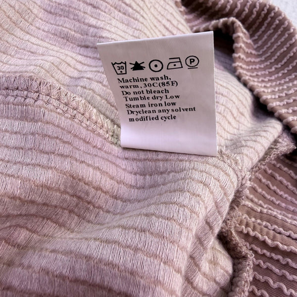 Dokotoo Womens Camel & Beige Ribbed Pullover Sweater Top Casual Sz M