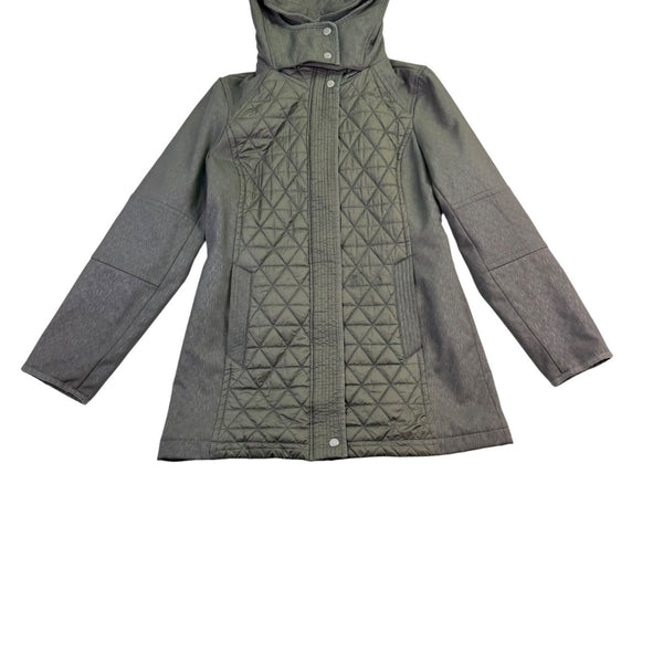 Marc New York Womens Green Hooded Quilted Jacket Lightweight Warm Size M
