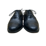 Salvatore Ferragamo Men’s Black Leather Brogue Oxford Dress Shoes Size 10.5