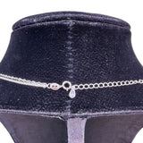 Sterling Silver Womens Two-Strand Chain Necklace S925 Adjustable Length Jewelry