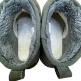 Ugg Women’s Green Suede Faux Shearling Lining Mid Top Platform Booties Size 9