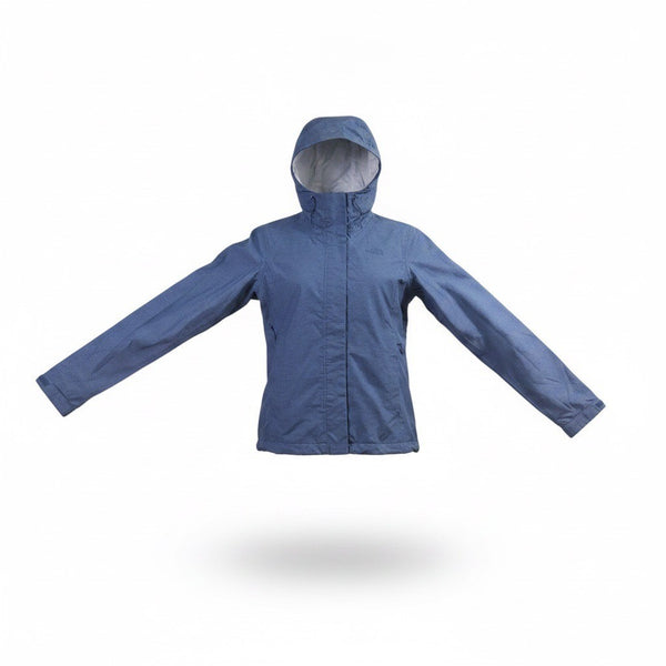 The North Face Womens Blue Hooded Lightweight Jacket Water-Resistant Size S