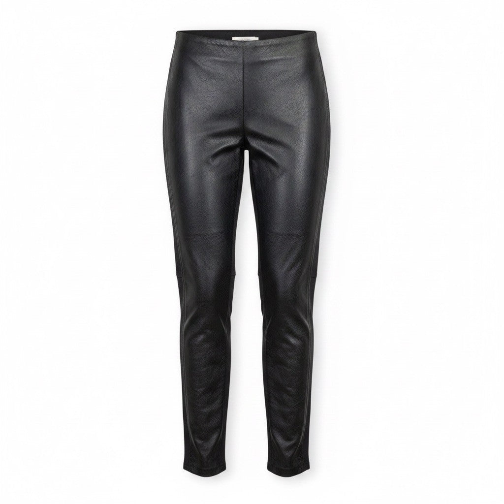 Lauren Ralph Lauren Womens Black Faux Leather-Front Stretch Pants Sizze 6